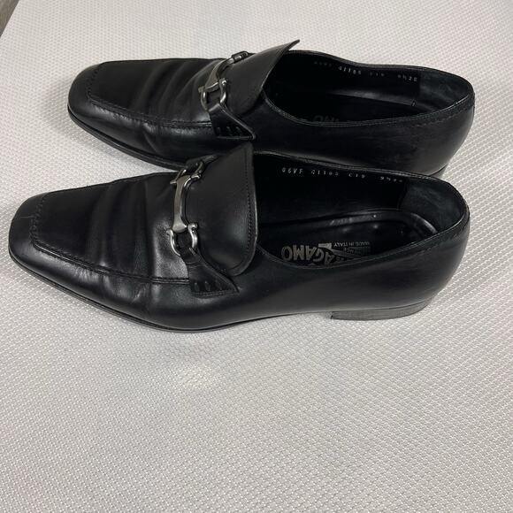 Salvatore Ferragamo Gregory Leather Shoes Size 9.5 2E Made In‎ Italy main image 5